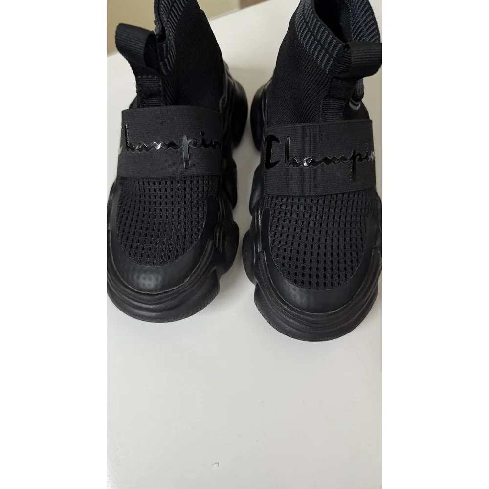 Champion Meloso Rally Pro Kids 11C Black Stealth Slip On Sneakers CPS10918P Box